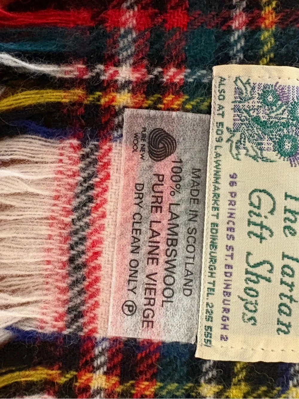 Scottish Lambswool Tartan Scarf - Multi-Color Like Brand New.